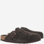 SANDALI SABOT BOSTON IN PELLE SCAMOSCIATA 1020529 MOCCA BIRKENSTOCK 