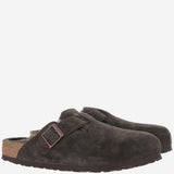 SANDALI SABOT BOSTON IN PELLE SCAMOSCIATA 1020529 MOCCA BIRKENSTOCK 