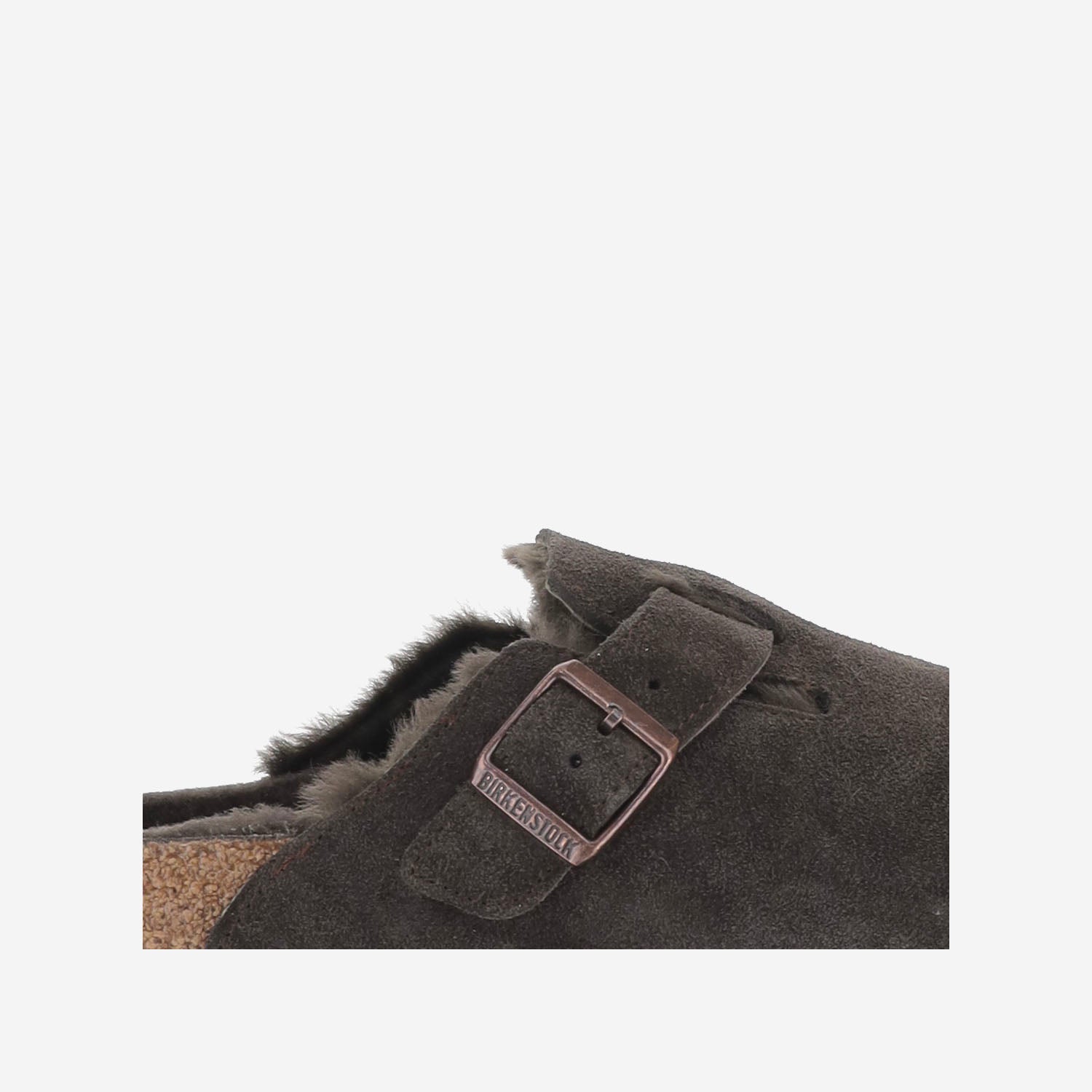 SANDALI SABOT BOSTON IN PELLE SCAMOSCIATA 1020529 MOCCA BIRKENSTOCK 