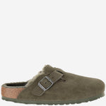 SANDALI SABOT BOSTON CON SHEARLING 1025667 THYME BIRKENSTOCK 