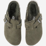 SANDALI SABOT BOSTON CON SHEARLING 1025667 THYME BIRKENSTOCK 