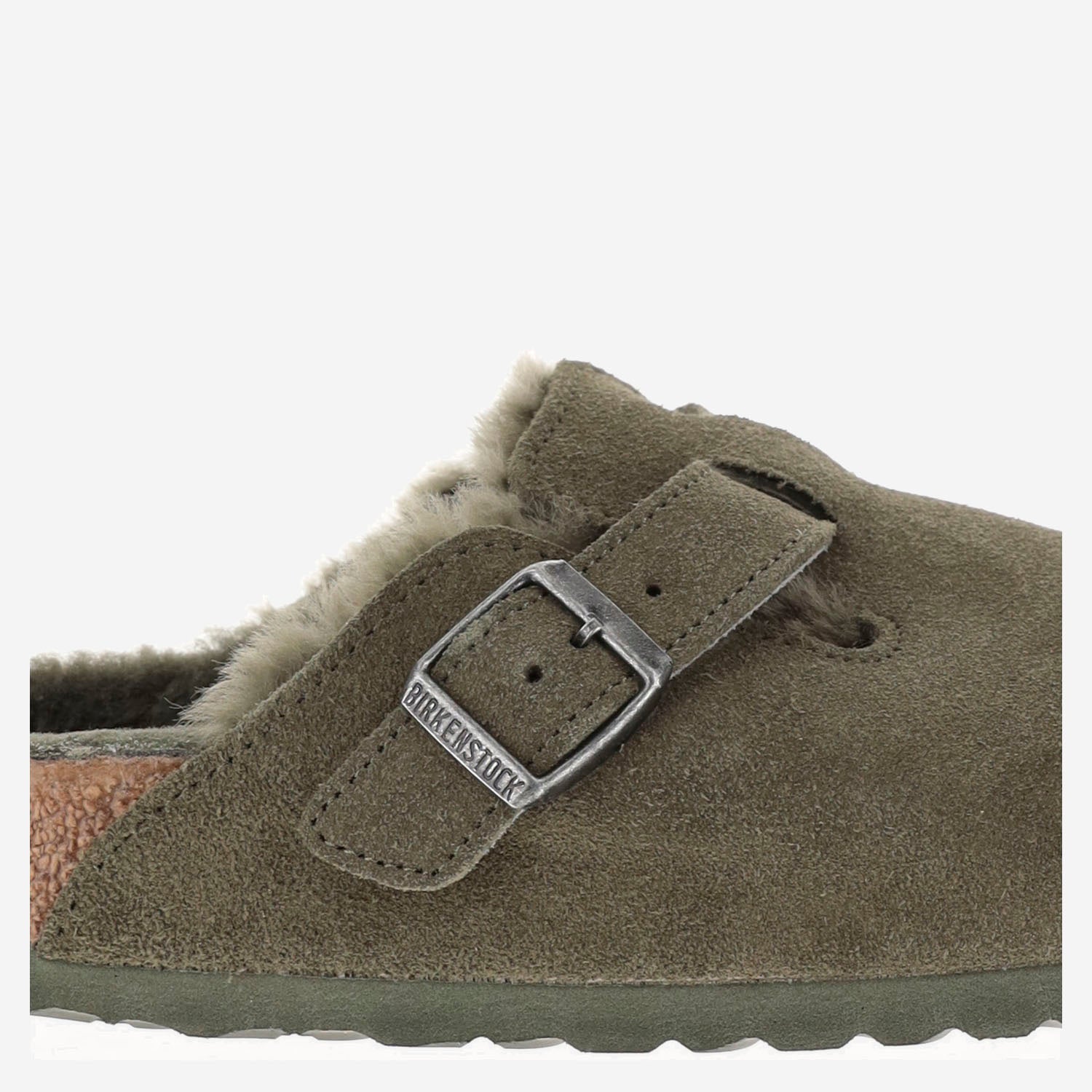 SANDALI SABOT BOSTON CON SHEARLING 1025667 THYME BIRKENSTOCK 