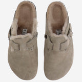 SABOT BOSTON IN PELLE SCAMOSCIATA 1028299 TAUPE BIRKENSTOCK 