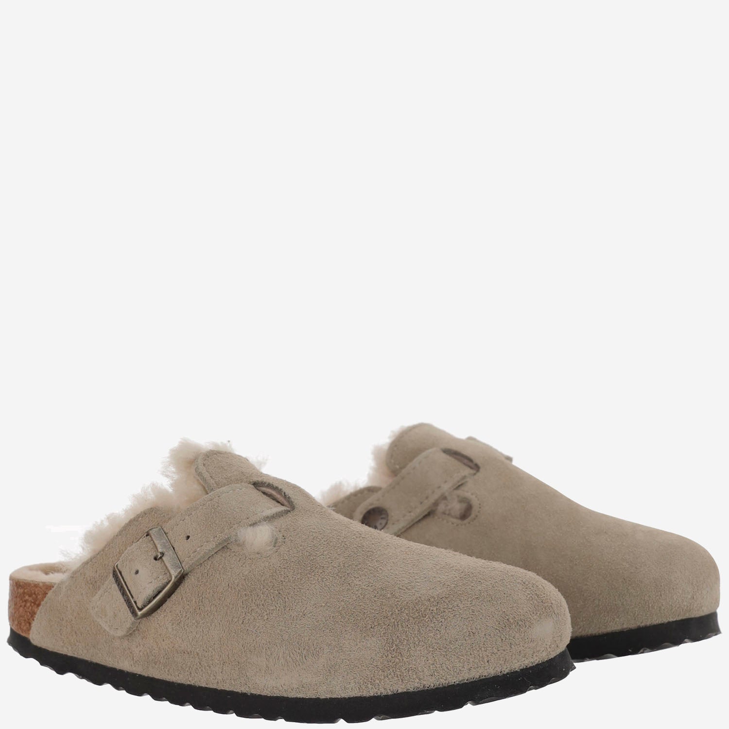 SABOT BOSTON IN PELLE SCAMOSCIATA 1028299 TAUPE BIRKENSTOCK 