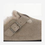 SABOT BOSTON IN PELLE SCAMOSCIATA 1028299 TAUPE BIRKENSTOCK 