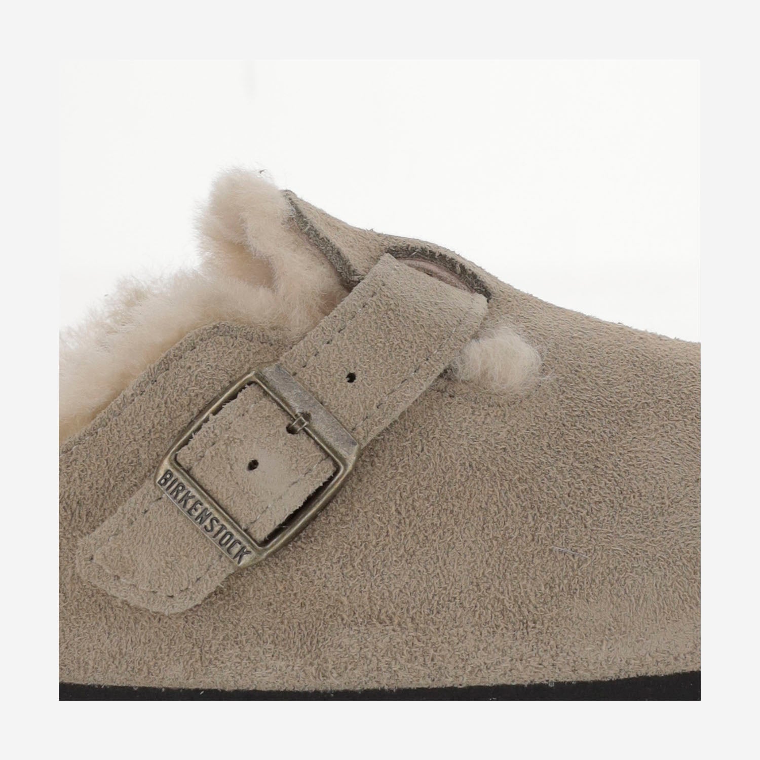 SABOT BOSTON IN PELLE SCAMOSCIATA 1028299 TAUPE BIRKENSTOCK 