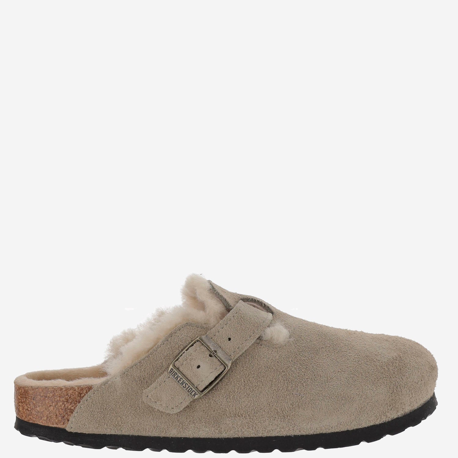 SABOT BOSTON IN PELLE SCAMOSCIATA 1028299 TAUPE BIRKENSTOCK 