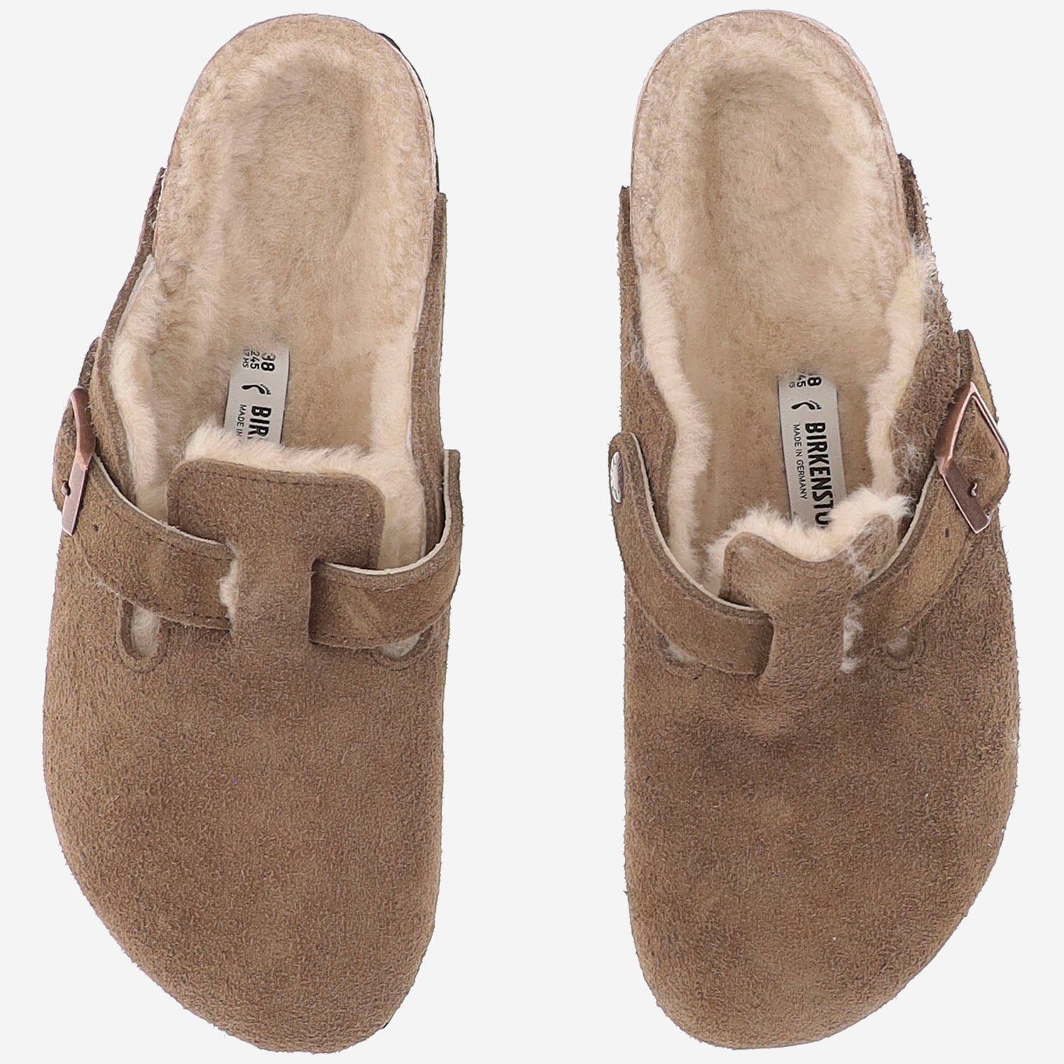 SABOT BOSTON IN PELLE SCAMOSCIATA 1032432 DARKTEA BIRKENSTOCK 