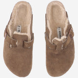 SABOT BOSTON IN PELLE SCAMOSCIATA 1032432 DARKTEA BIRKENSTOCK 