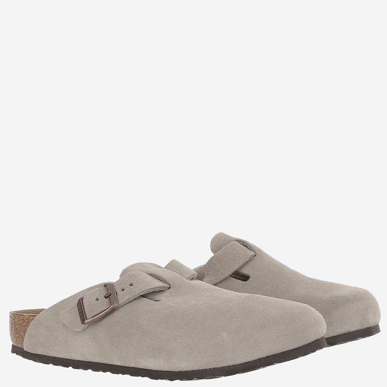SABOT BOSTON IN PELLE SCAMOSCIATA 1027875 TAUPE BIRKENSTOCK KIDS 