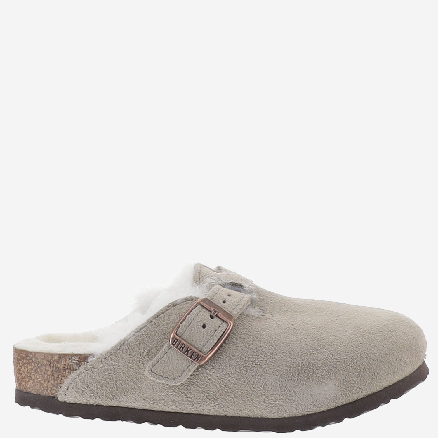 SABOT BOSTON IN PELLE SCAMOSCIATA 1030480 SHEARLINGTAUPE BIRKENSTOCK KIDS 