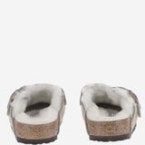 SABOT BOSTON IN PELLE SCAMOSCIATA 1030480 SHEARLINGTAUPE BIRKENSTOCK KIDS 