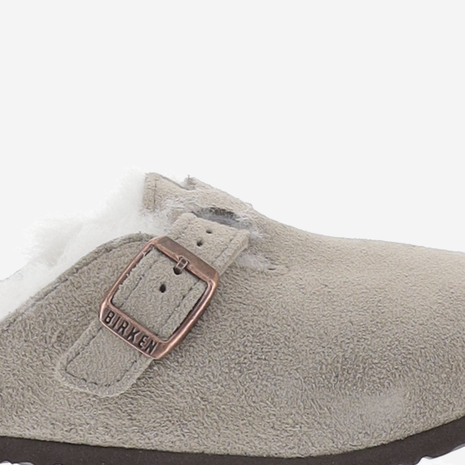 SABOT BOSTON IN PELLE SCAMOSCIATA 1030480 SHEARLINGTAUPE BIRKENSTOCK KIDS 