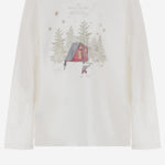 T-SHIRT A MANICHE LUNGHE IN COTONE CON STAMPA GRAFICA N06BTSK00001 102 BONPOINT KIDS 