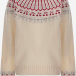 MAGLIA IN MISTO LANA A MOTIVO JACQUARD CON CRISTALLI N06GJUK00001 960 BONPOINT KIDS 