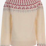 MAGLIA IN MISTO LANA A MOTIVO JACQUARD CON CRISTALLI N06GJUK00001 960 BONPOINT KIDS 