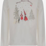 T-SHIRT A MANICHE LUNGHE IN COTONE CON STAMPA N06GTSK00001 102F BONPOINT KIDS 