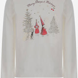 T-SHIRT A MANICHE LUNGHE IN COTONE CON STAMPA N06GTSK00001 102F BONPOINT KIDS 