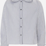 CAMICIA IN COTONE A RIGHE CON COLLETTO ARRICCIATO W06GBLW00003 214 BONPOINT KIDS 