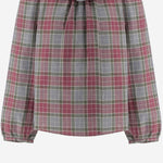 CAMICIA IN COTONE CON MOTIVO A QUADRI W06GBLW00016 381 BONPOINT KIDS 