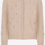 CARDIGAN IN LANA CON APPLICAZIONI FLOREALI W06GCAK00013 060 BONPOINT KIDS 