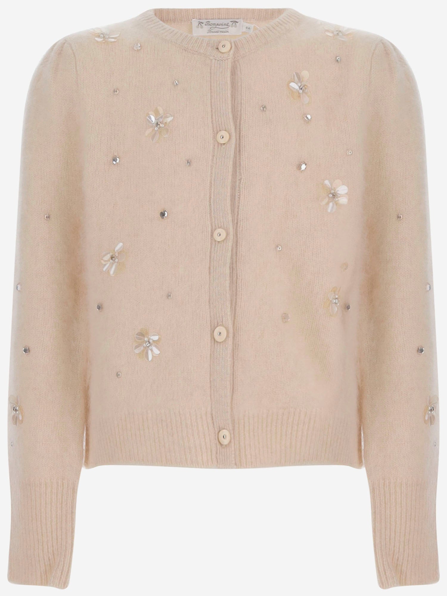 CARDIGAN IN LANA CON APPLICAZIONI FLOREALI W06GCAK00013 060 BONPOINT KIDS 