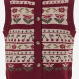 CARDIGAN MERIAM IN LANA CON MOTIVO A FIORI W06GCAK00016 952A BONPOINT KIDS 