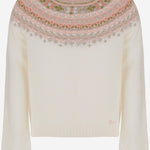 Maglione Mirela in misto lana con ricami W06GJUK00009 902 BONPOINT KIDS 