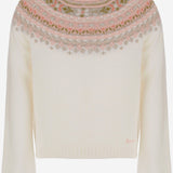 Maglione Mirela in misto lana con ricami W06GJUK00009 902 BONPOINT KIDS 