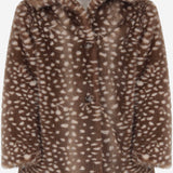 CAPPOTTO IN PELLICCIA SINTETICA CON MOTIVO CERBIATTO W06GOUW00012 667B BONPOINT KIDS 