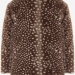 CAPPOTTO IN PELLICCIA SINTETICA CON MOTIVO CERBIATTO W06GOUW00012 667B BONPOINT KIDS 
