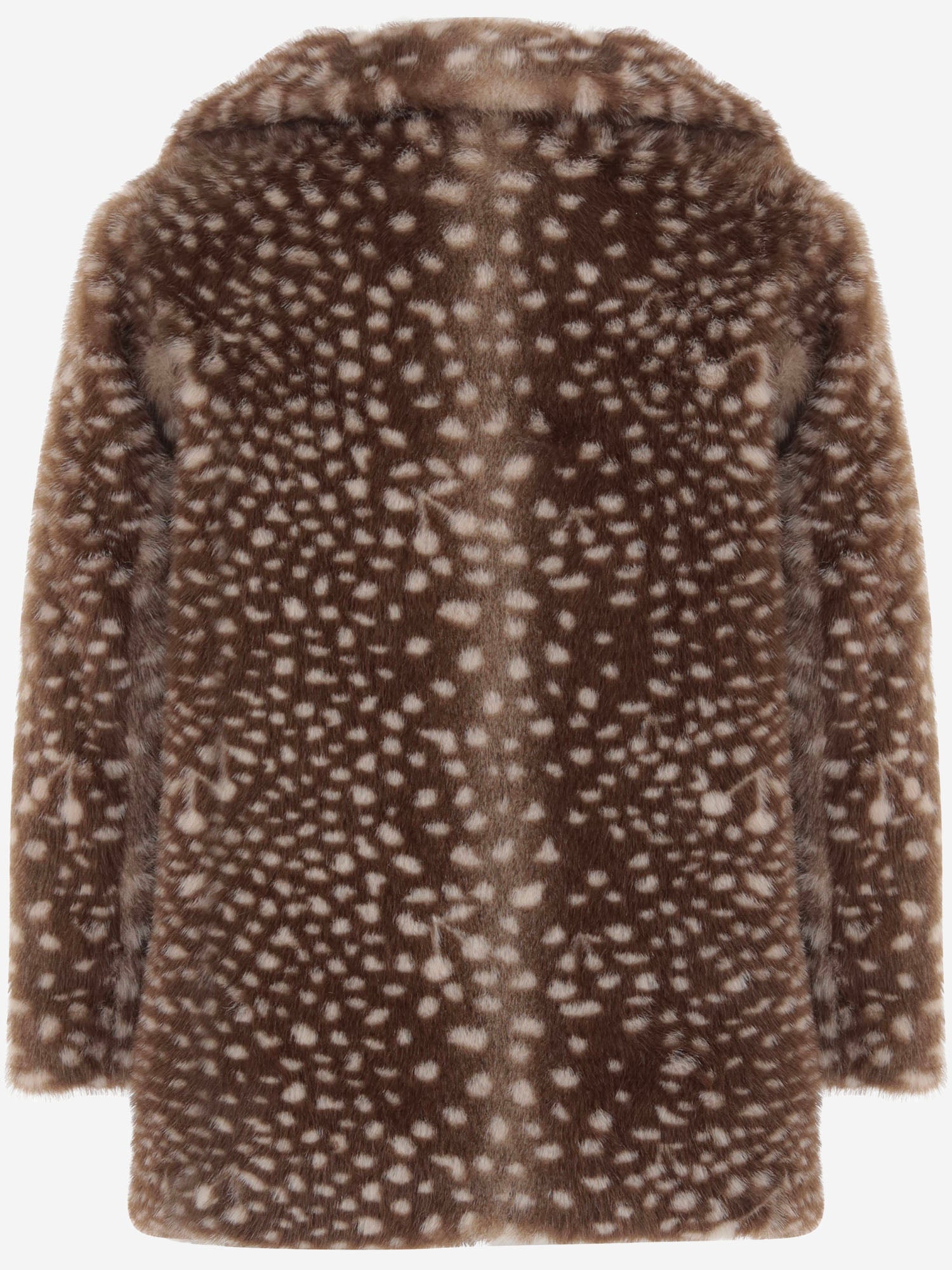 CAPPOTTO IN PELLICCIA SINTETICA CON MOTIVO CERBIATTO W06GOUW00012 667B BONPOINT KIDS 