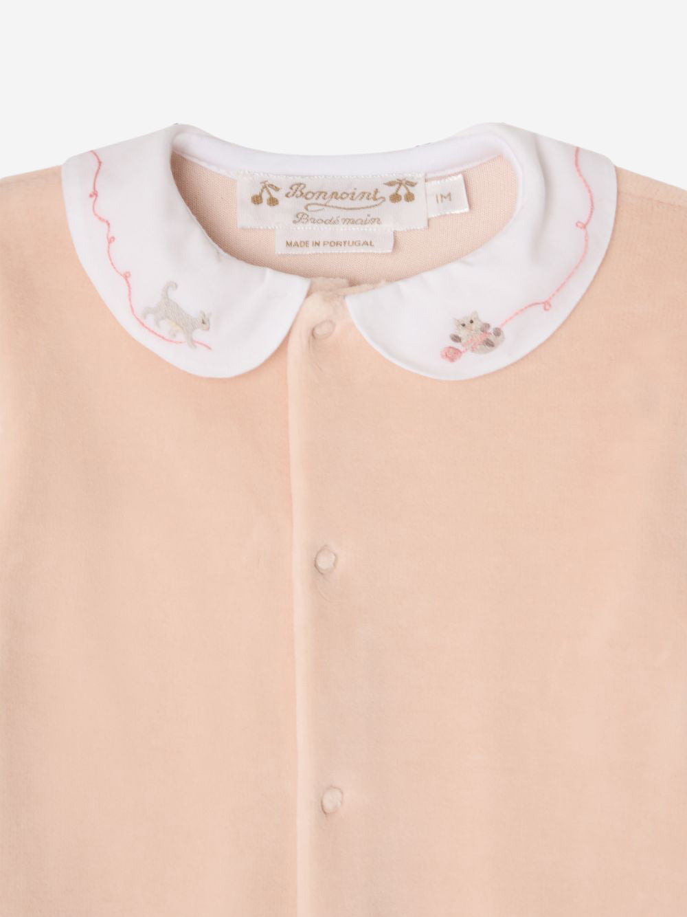 BODY IN MISTO COTONE CON COLLETTO RICAMATO W06NNIK00002 024 BONPOINT KIDS 