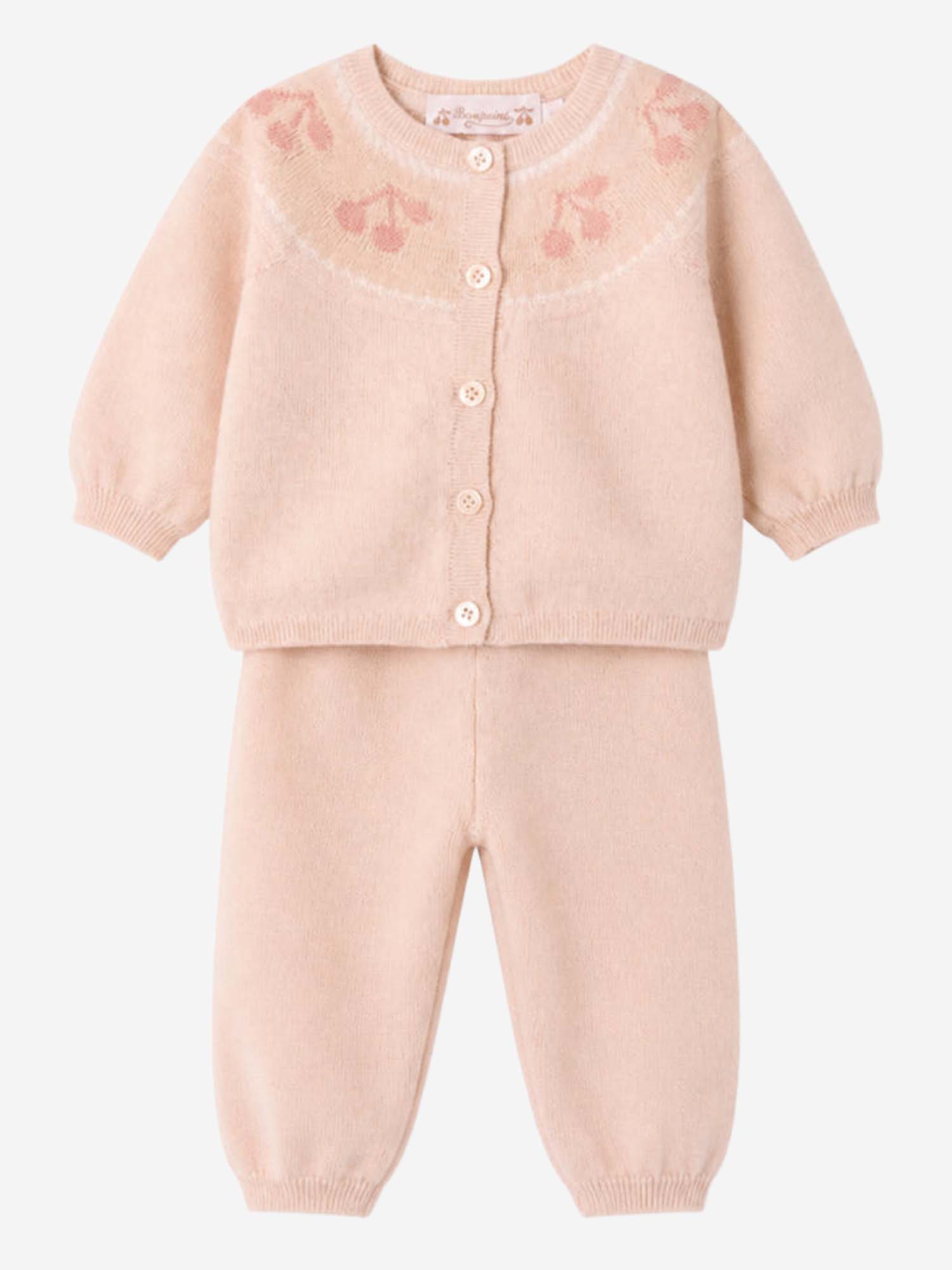 COMPLETINO IN COTONE E LANA CON MOTIVO RICAMATO W06NSEK00020 923 BONPOINT KIDS 