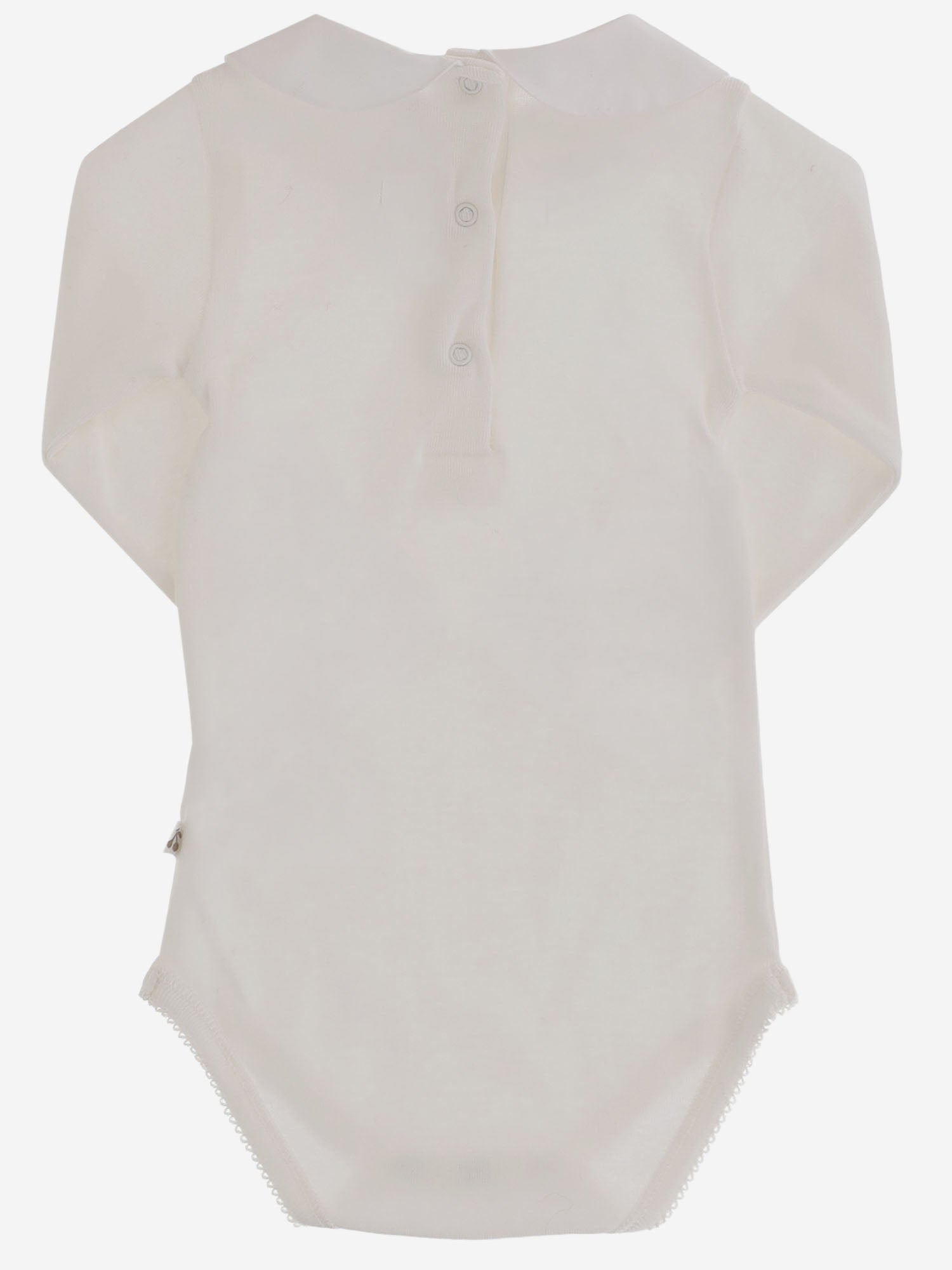 BODY IN COTONE CON COLLETTO RICAMATO W06NUNK00015 002 BONPOINT KIDS 