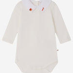 BODY IN COTONE CON COLLETTO RICAMATO W06OUNK00002 002 BONPOINT KIDS 