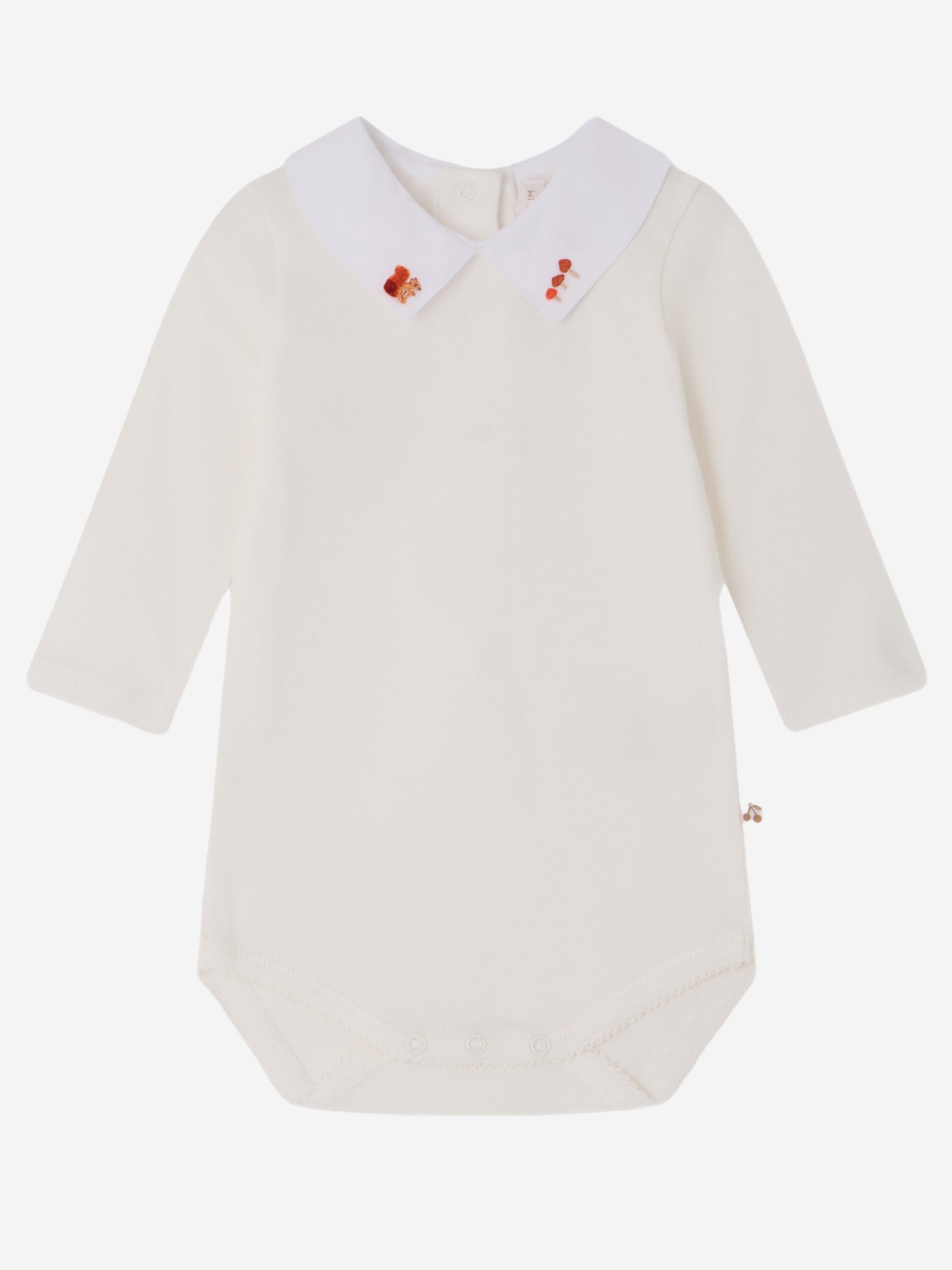 BODY IN COTONE CON COLLETTO RICAMATO W06OUNK00002 002 BONPOINT KIDS 