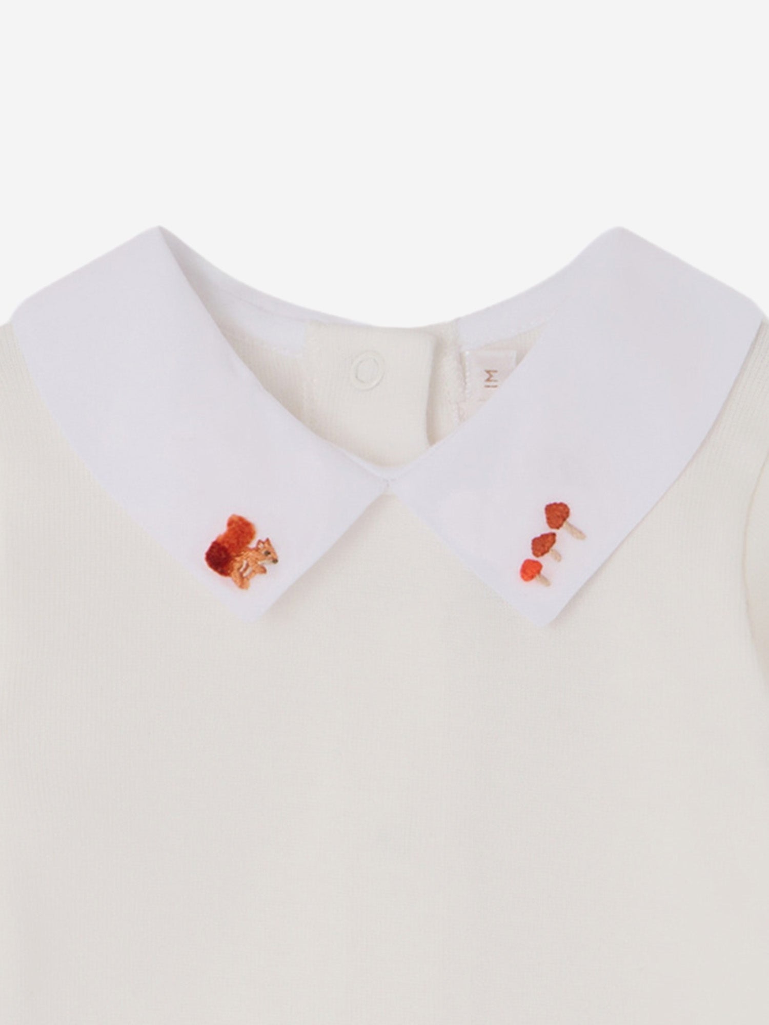 BODY IN COTONE CON COLLETTO RICAMATO W06OUNK00002 002 BONPOINT KIDS 