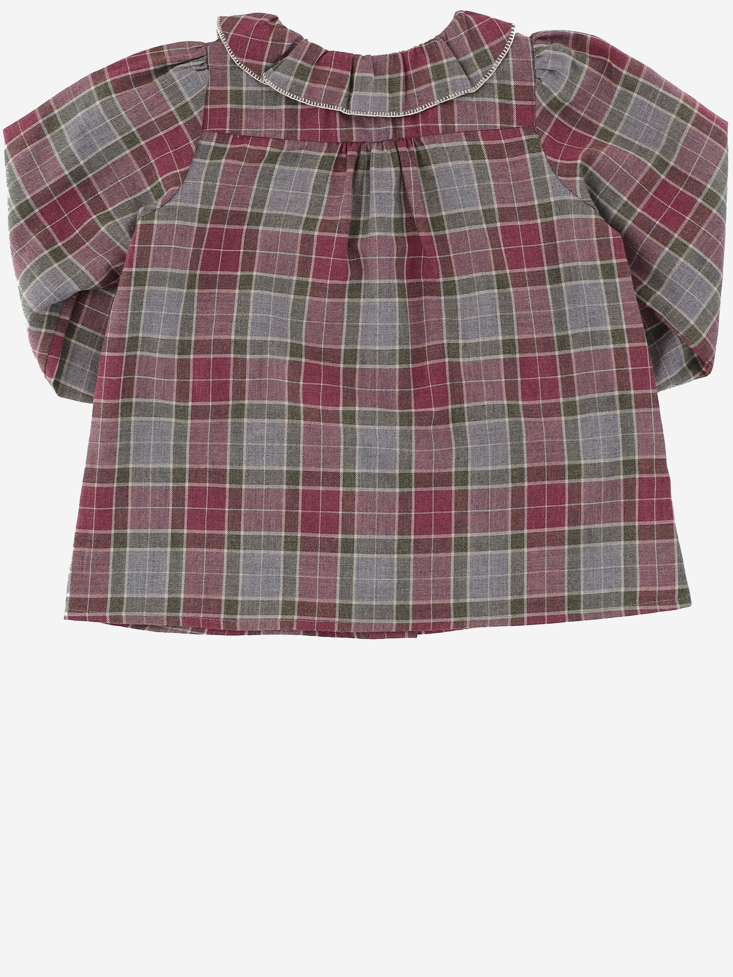 CAMICIA IN COTONE CON MOTIVO A QUADRI W06XBLW00009 381 BONPOINT KIDS 