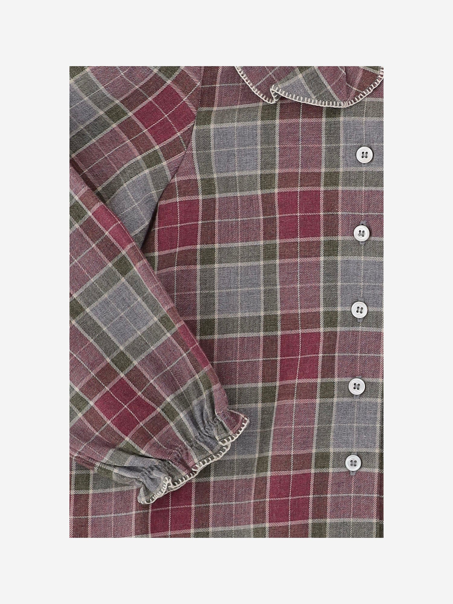 CAMICIA IN COTONE CON MOTIVO A QUADRI W06XBLW00009 381 BONPOINT KIDS 