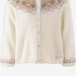CARDIGAN IN MISTO LANA CON MOTIVO FLOREALE W06XCAK00007 902 BONPOINT KIDS 