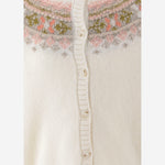 CARDIGAN IN MISTO LANA CON MOTIVO FLOREALE W06XCAK00007 902 BONPOINT KIDS 