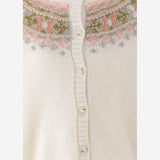 CARDIGAN IN MISTO LANA CON MOTIVO FLOREALE W06XCAK00007 902 BONPOINT KIDS 