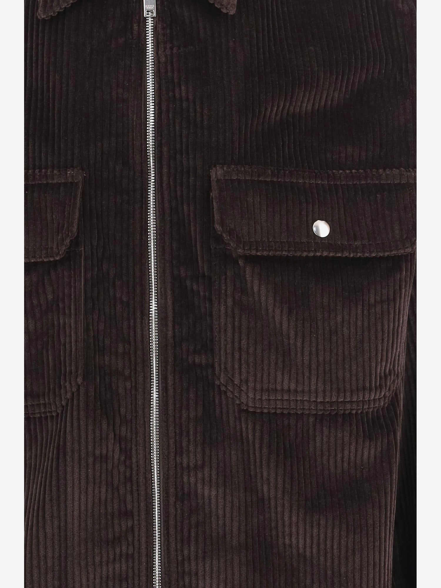 OVERSHIRT IN VELLUTO DI COTONE A COSTE 861018 V6O402135 BOTTEGA VENETA 