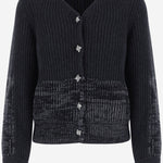 Cardigan in lana e cashmere con lavorazione a coste A004OD V6WI01994 BOTTEGA VENETA 