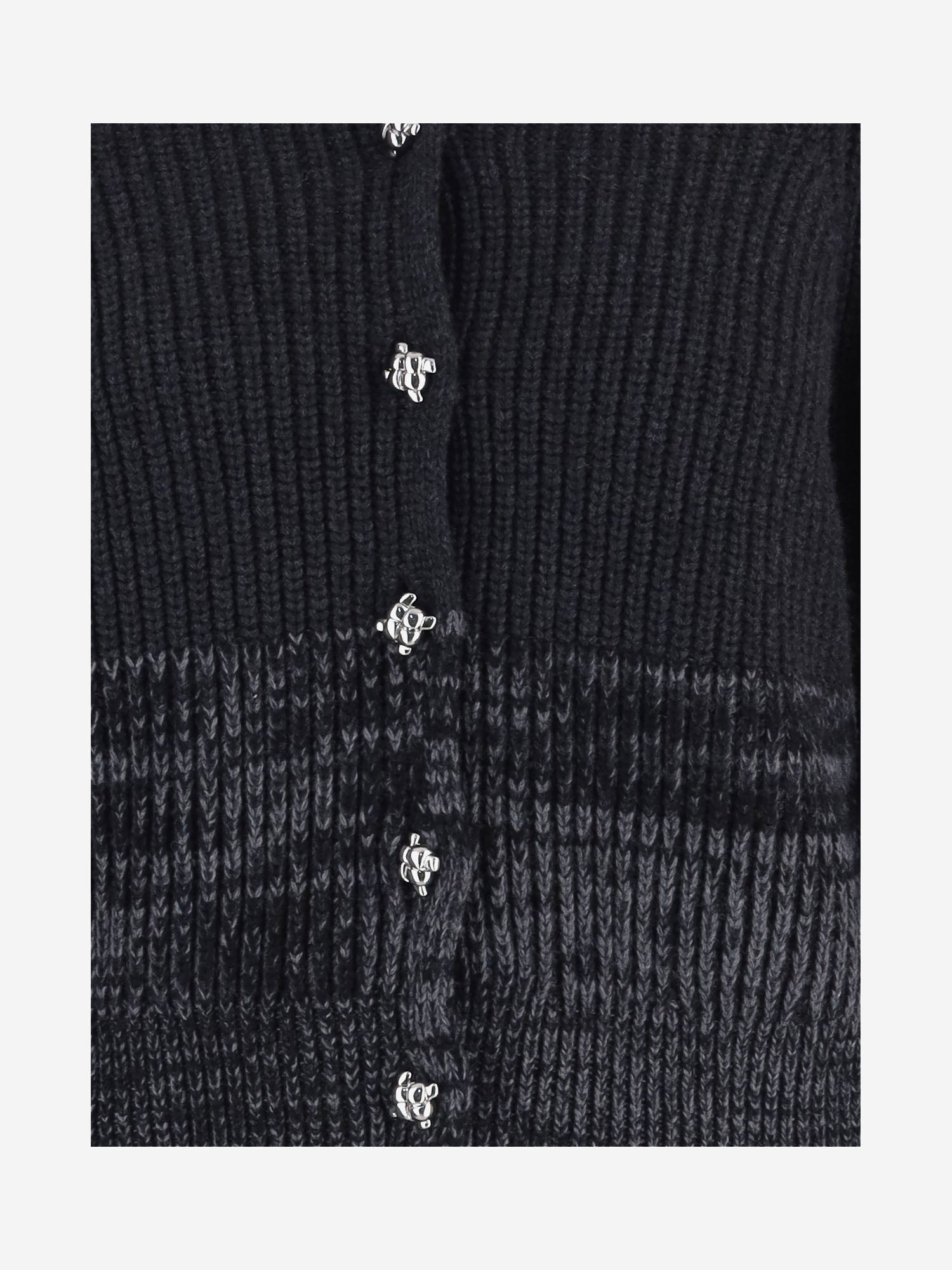 Cardigan in lana e cashmere con lavorazione a coste A004OD V6WI01994 BOTTEGA VENETA 