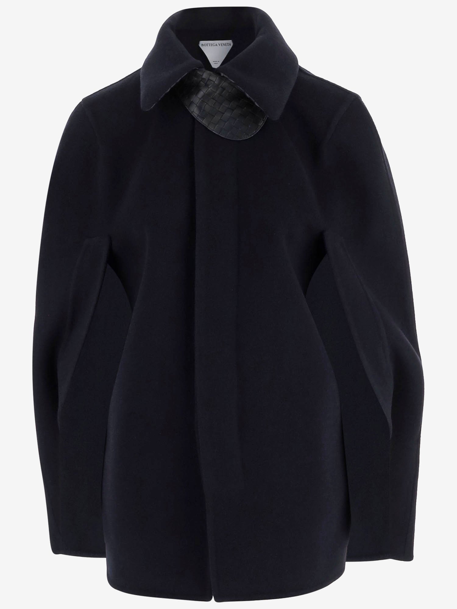 CAPPOTTO IN LANA E CASHMERE CON COLLETTO INTRECCIATO A007BC V6XY04071 BOTTEGA VENETA 