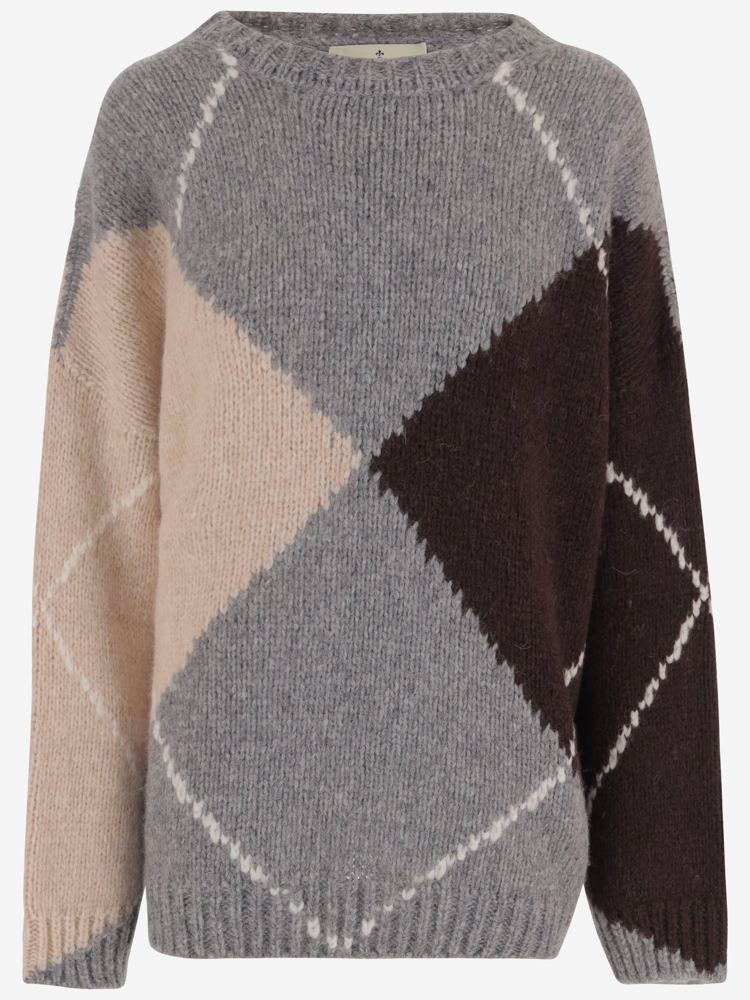 MAGLIONE IN MISTO LANA CON MOTIVO ARGYLE S2A100 0001 BRUNO MANETTI 