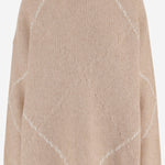 MAGLIONE IN MISTO ALPACA CON MOTIVO A ROMBI S2A100 V461 BRUNO MANETTI 