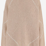 MAGLIONE IN MISTO ALPACA CON MOTIVO A ROMBI S2A100 V461 BRUNO MANETTI 